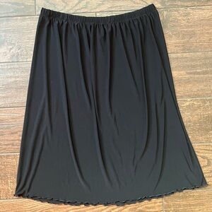 All black midi skirt